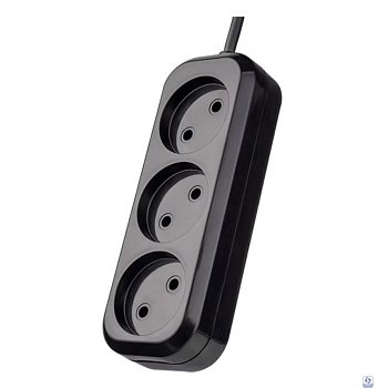 Perfeo Сетевой удлинитель без заземления "RU POWER", PF_B4065 (1,5м, 3 розетки, чёрный (Р16-012))