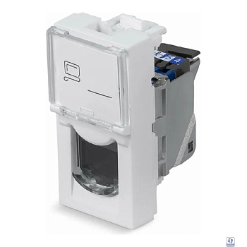 Cabeus KJ-RJ45-Cat.6-SH-180T-FP-L-22,5 Keystone Jack RJ-45(8P8C), 180 градусов, категория 6, экранированная, безинструментный монтаж, вставка Mosaic (арт.076563)