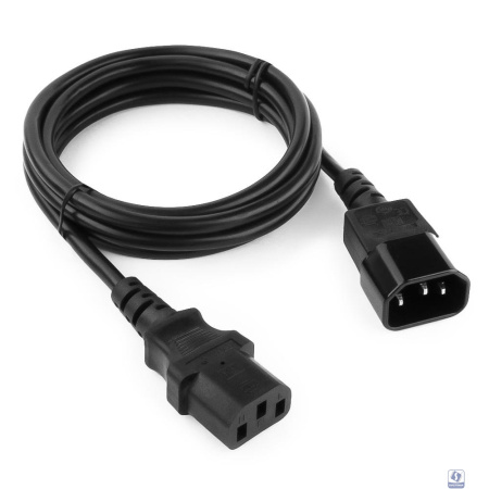 Кабель питания Cablexpert C13-C14, 3х0.5мм2, 6А, с заземлением, 1.8м, черный, пакет