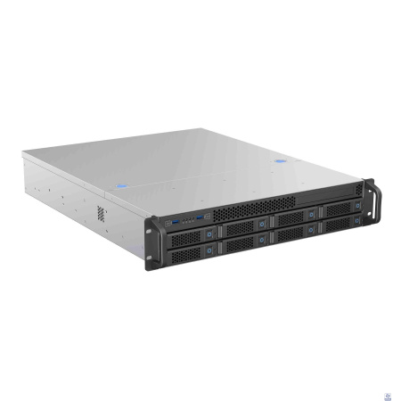 Procase BS208-SATA3-B-0 Корпус 2U Rack server case 8 SATA III / SAS 6Gbit hotswap HDD 2*MiniSAS(8087), черный, без блока питания, глубина 650мм, MB 12"x13"