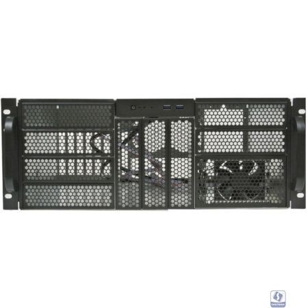 Procase RE411-D9H3-E-55 Корпус 4U server case,9x5.25+3HDD,черный,без блока питания,глубина 550мм,MB EATX 12"x13"