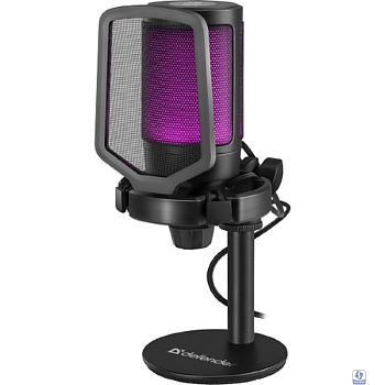 Defender Игровой стрим микрофон Impulse GMC 600 USB, RGB, провод 1.7 м [64660]