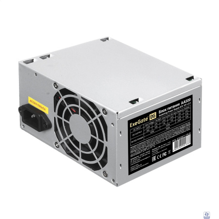 Exegate EX256711RUS Блок питания 500W Exegate AA500, ATX, 8cm fan, 24p+4p, 2*SATA, 1*IDE