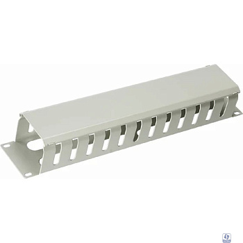 Cabeus JB07-2U-GY Кабельный органайзер 19" 2U с крышкой, металлический, цвет серый (RAL7035)