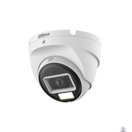 DAHUA DH-HAC-T2A21P-U-IL-0280B Уличная купольная HDCVI-видеокамера 2Мп ; CMOS; объектив 2.8мм; ИК 30м, Led 20м; защита: IP67; корпус: металл