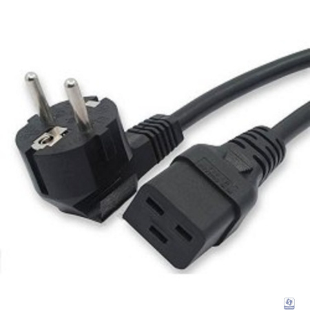 Hyperline PWC-IEC19-SHM-1.8-BK Кабель питания (Shucko+C19) (3x1.5), 1.8м