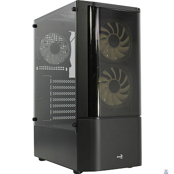 MidTower AeroCool Quantum-G-BK-v2 (черный) без Б/п,  ATX 3FRGB Fan on front panel  4710562758511 