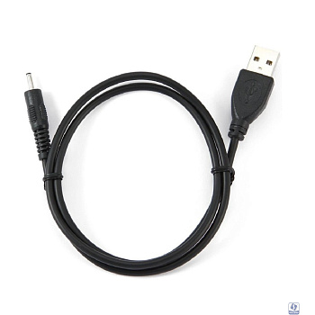 Gembird/Cablexpert CC-USB-AMP25-0.7M Кабель USB 2.0 Pro  , AM/DC 2,5мм 5V 2A (для планшетов Android), 0.7м, экран, черный, пакет 