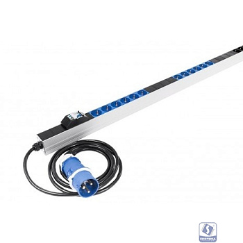 REM Верт блок розеток, мониторинг, измерение, 1 фаза 32A, авт, 24S, 1820 мм, вх IEC 309, шнур 3 м R-MC1-32-24S-A-MI-1820-3-2P