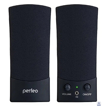 Perfeo колонки "UNO" 2.0, мощность 2х0,5 Вт (RMS), чёрн, USB 