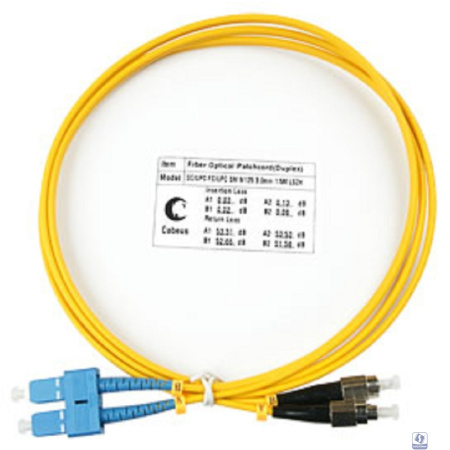 Cabeus FOP(d)-9-SC-FC-1,5m Шнур оптический duplex SC-FC 9/125 sm 1,5м LSZH