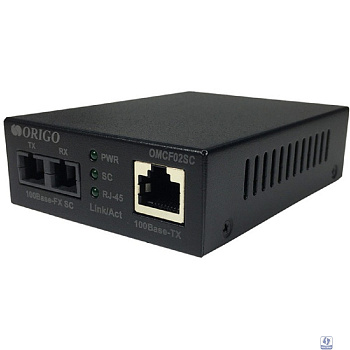 ORIGO OMCF02SC/A1A Медиаконвертер 100Base-TX / 100Base-FX (SC), 1310 нм, многомод, до 2 км