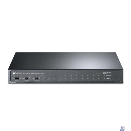 TP-Link TL-SL1311MP Неуправляемый PoE-коммутатор (8 портов PoE+ 10/100 Мбит/с, 2 гигабитных порта без РоЕ и 1 слот SFP)