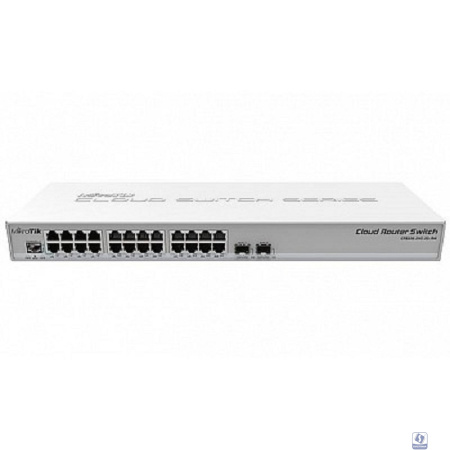 MikroTik CRS326-24G-2S+RM Коммутатор управляемый, Cloud Router Switch 326-24G-2S+RM with RouterOS L5, 1U rackmount enclosure