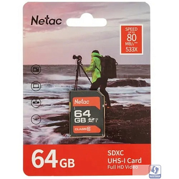 SecureDigital 64GB Netac P600 Standard SD , Retail version (NT02P600STN-064G-R)