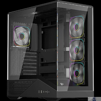1STPLAYER Корпус GM7 ARGB Black / ATX / 4x120mm ARGB fans / GM7-BK-3FN7R-1FN7
