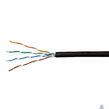 SkyNet Кабель UTP outdoor 4x2x0,46, медный, FLUKE TEST, кат.5e, однож., (100м) box, черный [CSL-UTP-4-CU-OUT/100]