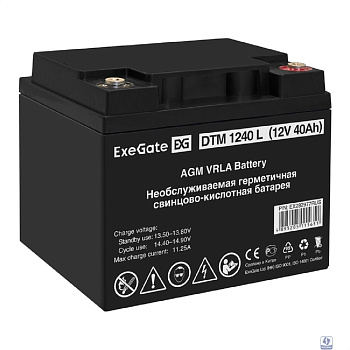 Exegate EX282977RUS Аккумуляторная батарея DTM 1240 L (12V 40Ah, под болт М5)