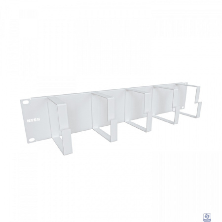 NTSS Организатор кабельный горизонтальный NTSS, крепление 19 2U, 5 колец глубиной 85мм, металл, серый RAL 7035 NTSS-HORG-2U-5(85)
