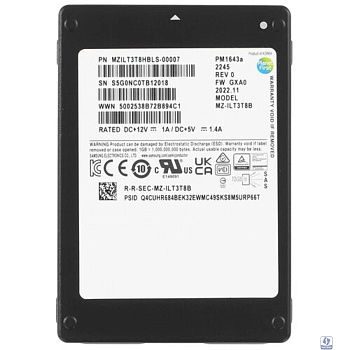 Samsung SSD 3840Gb PM1643a 2.5" SAS MZILT3T8HBLS-00007