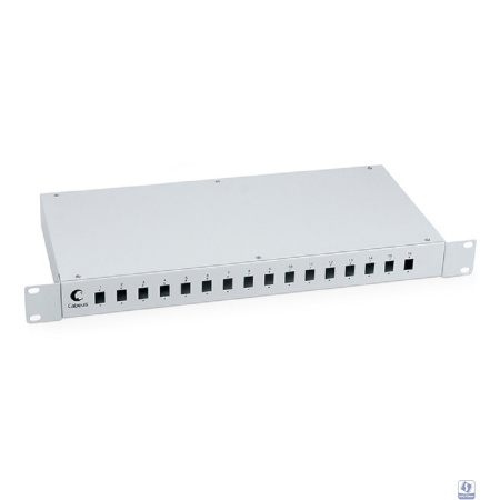 Cabeus FO-19-16SC Кросс оптический 19" на 16SC (LC duplex) со сплайс пластиной и КДЗС (безпигтейлов и проходных адаптеров)