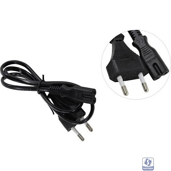 Exegate EP280674RUS Кабель питания ноутбуков, аудио/видео ExeGate Power PCN-7,5P (Евровилка CEE7/16->С7) VDE-250V-2*0.5mm2, медь, черный, 0.75м.