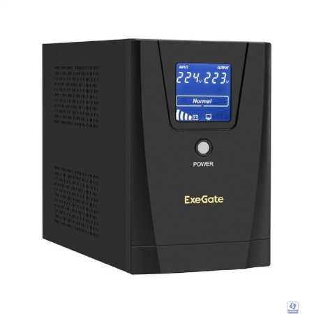 Exegate EX292804RUS ИБП ExeGate SpecialPro Smart LLB-1600.LCD.AVR.2SH.3C13.USB <1600VA/950W, LCD, AVR, 2*Schuko+3*C13, USB, съемн.кабель, металлический корпус, Black>