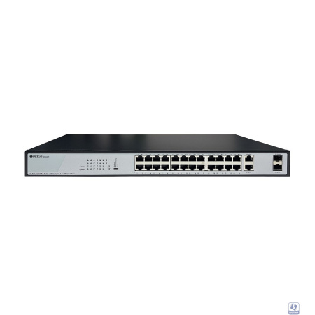 ORIGO OS2228P/370W/B1A Конфигурируемый PoE-коммутатор 24x1000Base-T PoE+, 2x1000Base-T, 2x1000Base-X SFP, PoE-бюджет 370 Вт, DIP-переключатель