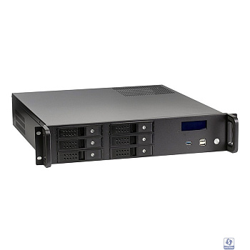 Exegate EX279755RUS Серверный корпус Exegate Pro 2U480-HS06 <RM 19",  высота 2U, глубина 480, БП 700ADS, 6xHotSwap, USB>