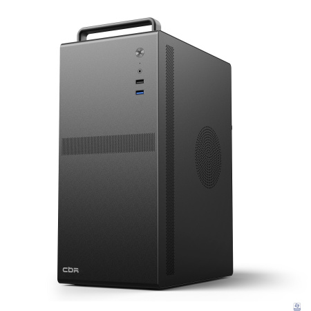 CBR Корпус mATX Minitower V205, без БП, 1*USB 3.0, 1*USB 2.0, HD Audio+Mic, ручка, каркас металл 1.8мм,  Black [PCC-MATX-V205-WPSU]