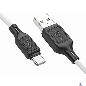 HOCO X90/ USB кабель Type-C/ 1m/ 3A/ Силикон/ White