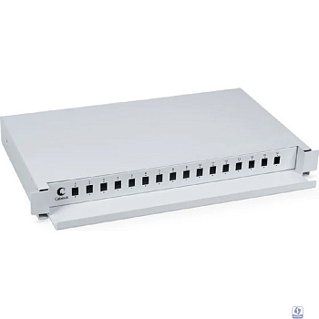 Cabeus ODF-19-16-SC Кросс бокс оптический 19" на 16 SC (LC duplex) со сплайс-кассетой, выдвижной (без пигтейлов и проходных адаптеров)
