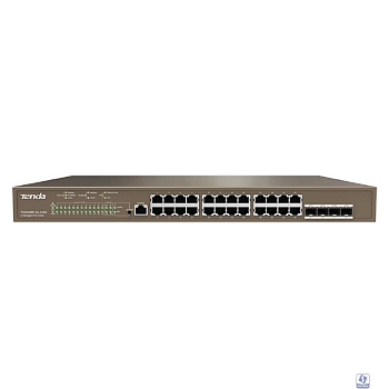 TENDA TEG5328P-24-410W Коммутатор L3 управляемый в стойку PoE  24-Ports 10/100/1000 Base-T + 4-Ports 1000 Base-X SFP (PoE бюджет 370W)
