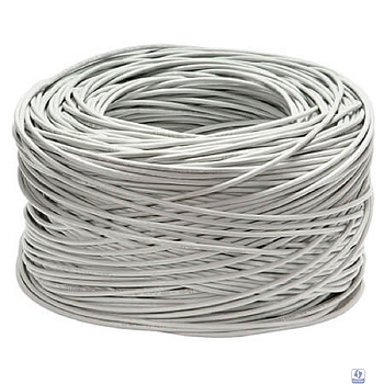 Cabeus FTP-4P-Cat.5e-SOLID-LSLTx-GY Кабель витая пара экранированная FTP (F/UTP), категория 5e, 4 пары (24 AWG), одножильный, серый, экран - фольга, нг(А)-LSLTx, (305 м)