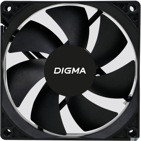 Вентилятор Digma DFAN-90  90мм черный 3-pin 4-pin (Molex)Ret
