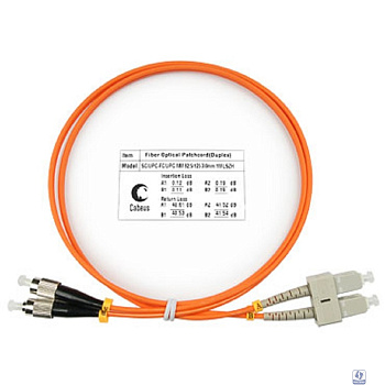 Cabeus FOP-62-SC-FC-1m Шнур оптический duplex SC-FC 62,5/125 mm 1м LSZH