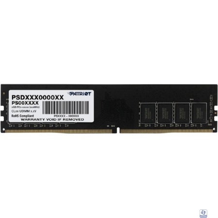 Patriot DDR4 8GB 2666MHz  PSD48G26662 Signature RTL PC4-21300 CL19 DIMM 288-pin 1.2В single rank Ret