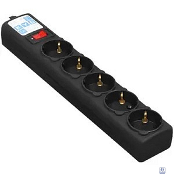 PowerCube Фильтр-удлинитель 3.0м, 5 розеток,10А (SPG5-С3), черный графит