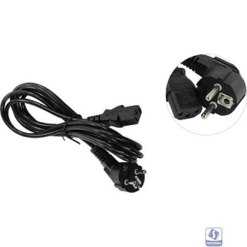 Exegate EP280661RUS Кабель питания ExeGate Power PC-3P (Евровилка угловая Schuko->С13) VDE-250V-3*0.5mm2, медь, черный, 3м.