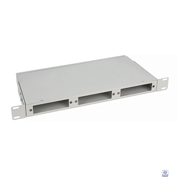 Cabeus FO-CS-19-3FP-GY Кросс бокс оптический 19" 1U на 3 адаптерные панели, цвет серый