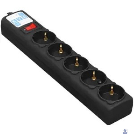 PowerCube Фильтр-удлинитель 1.9м, 5 розеток,10А (SPG5-С2), черный графит