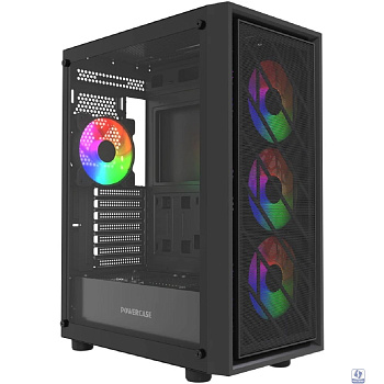 Powercase Mistral EA16, Tempered Glass, 4x 120mm FRGB Fan, чёрный, ATX  (CMAEA16-L4)