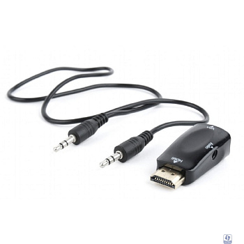 Bion Переходник HDMI - VGA + стерео-аудио, 19M/15F & mini-jack 3.5mm [BXP-A-HDMI-VGA-02]