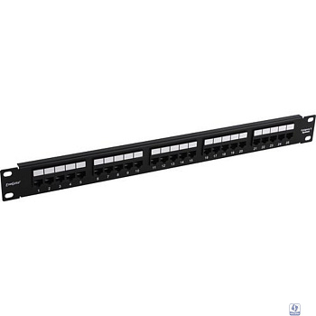 Exegate EX281084RUS Патч-панель телефонная 19", 1U 25 port ExeGate  разъём RJ-12 6P4C, RoHS, цвет черный