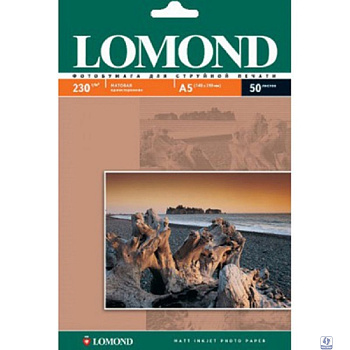 0102069  LOMOND  А5 50л. Матовая фотобумага 230г/м2