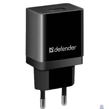 Defender Сетевой адаптер 1xUSB, 5V/2.1А, пакет, черный (EPA-10) (83572)		