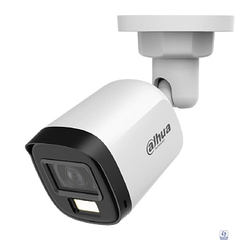 DAHUA DH-HAC-B1A21P-U-IL-0280B Уличная цилиндрическая HDCVI-видеокамера 2Мп; CMOS; объектив 2.8мм;  BNC (переключаемый HDCVI/TVI/AHD/CVBS); ИК до 30м, Led 20м;  IP67; пластик
