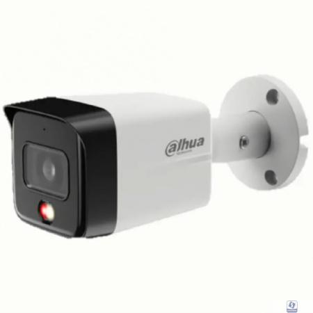 DAHUA DH-IPC-HFW1839TCP-A-IL-0280B-S6 Уличная цилиндрическая IP-видеокамера SmartDualLight 8Мп, 1/2.7” CMOS, объектив 2.8мм, обнаружение людей, микрофон, ИК 30м, LED 30м, IP67, металл/пластик