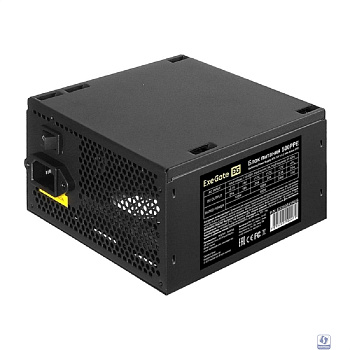 Блок питания 500W ExeGate 500PPE (ATX, APFC, PC, КПД 80% (80 PLUS), 12cm fan, 24pin, 2x(4+4)pin, 2xPCI-E, 5xSATA, 3xIDE, black, кабель 220V в комплекте)