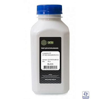 Тонер Cactus CS-THPCHUBK-55 черный флакон 55гр. для принтера HP Color Universal